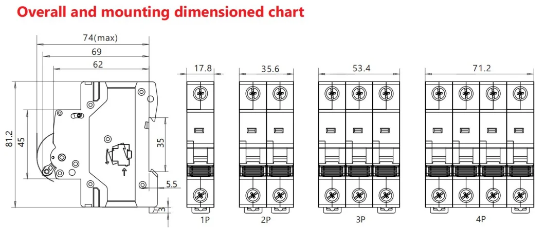 MCB 4 Pole 100 AMP Types of MCB Circuit Breaker