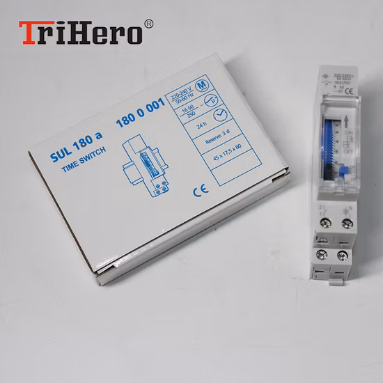 Sul180A Temporizador de programa diário 1 canal analógico 24 horas Interruptor de tempo mecânico para controle de tempo e luz