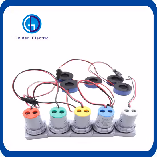 Minivoltímetro digital amperímetro indicador 22mm quadrado AC 20-500V 0-100A
