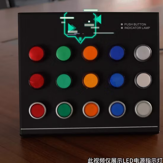 22 mm Montagem em painel LED Medidor de frequência monofásico Indicador Lâmpada de sinal piloto